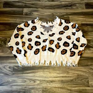 L/S Leopard Print Sweater
